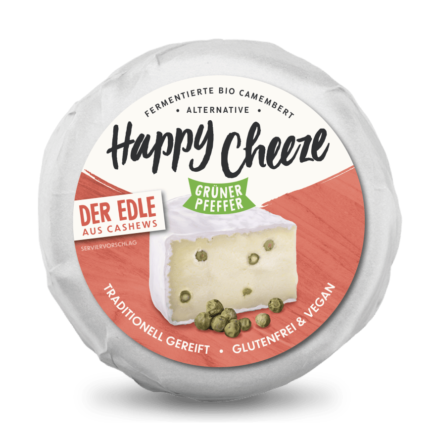 Bio Happy Cheeze Der Edle Grüner Pfeffer 100g MHD - Ware - Veganz Shop