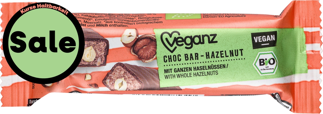 Bio Veganz Choc Bar Hazelnut 40g MHD-Ware