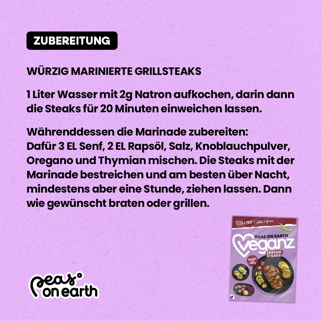 Veganz Peas on Earth Erbsen-Steaks 1kg