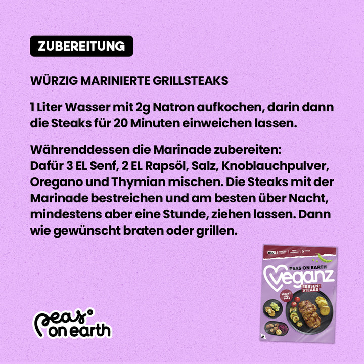Veganz Peas on Earth Erbsen-Steaks 1kg