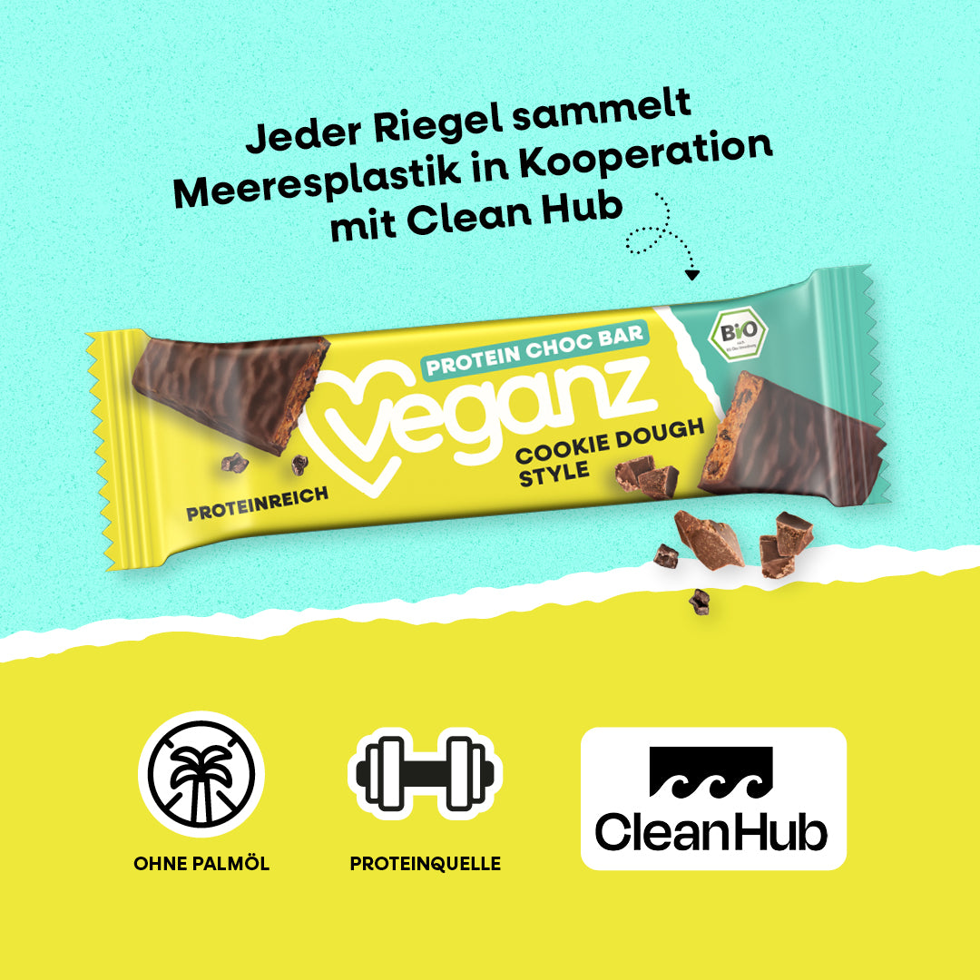 Bio Veganz Protein Choc Bar Cookie Dough Style 50g