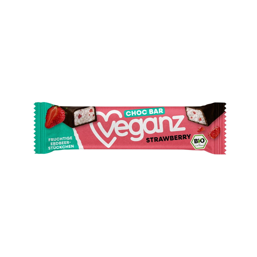 Bio Veganz Choc Bar Strawberry 35g - Veganz Shop
