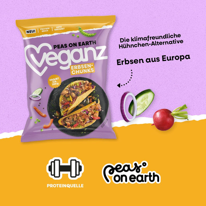 Veganz Peas on Earth Erbsen - Chunks 100g - Veganz Shop