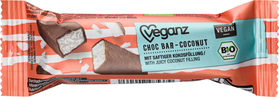 Økologisk Veganz Choc Bar Coconut 40g