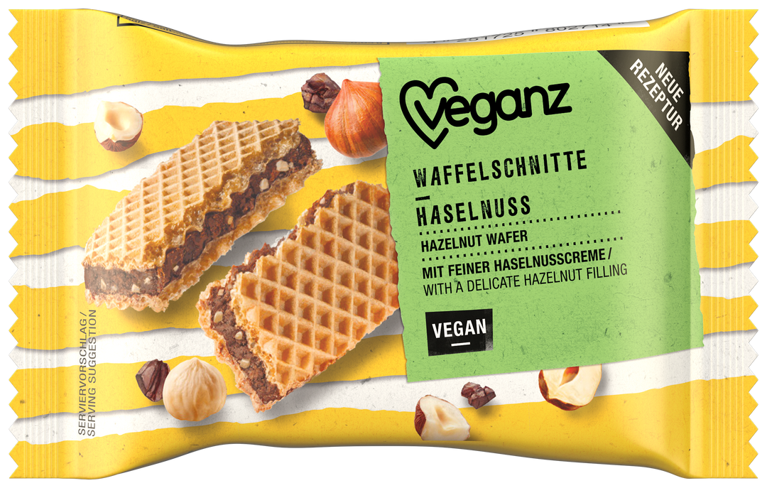 Veganz waffle slices hazelnut